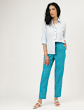 Linen Rich Straight Leg Trousers