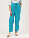 Linen Rich Straight Leg Trousers
