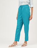 Linen Rich Straight Leg Trousers