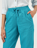 Linen Rich Straight Leg Trousers