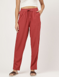 Linen Rich Straight Leg Trousers