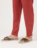 Linen Rich Straight Leg Trousers