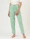 Linen Rich Straight Leg Trousers