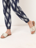 Linen Mix Printed Regular Fit Jogger
