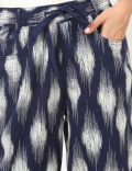 Linen Mix Printed Regular Fit Jogger