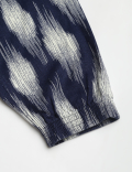 Linen Mix Printed Regular Fit Jogger
