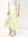 Linen Mix Printed Loose Fit Trouser