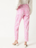 Linen Mix Tie-Dye Tapered Fit Trouser
