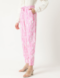 Linen Mix Tie-Dye Tapered Fit Trouser