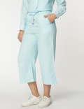 Linen Rich Wide Leg Relaxed Pants