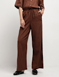 Linen Rich High Rise Trousers