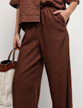 Linen Rich High Rise Trousers