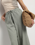 Linen Rich High Rise Trousers