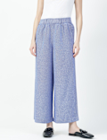 Linen Rich Stripe Relaxed Fit Trousers