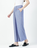 Linen Rich Stripe Relaxed Fit Trousers