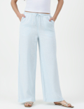 Linen Rich Plain Relaxed Fit Pants