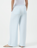 Linen Rich Plain Relaxed Fit Pants