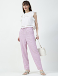 Linen Rich Tapered Trousers