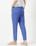 Linen Rich Plain Relaxed Fit Trousers