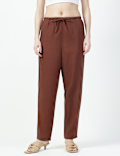Linen Viscose Tapered Trousers