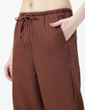 Linen Viscose Tapered Trousers