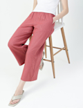 Linen Rich Plain Relaxed Fit Pants