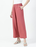Linen Rich Plain Relaxed Fit Pants