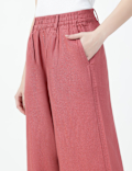 Linen Rich Plain Relaxed Fit Pants