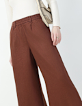 Linen Rich Plain Relaxed Fit Pants