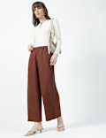 Linen Rich Plain Relaxed Fit Pants