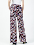 LINEN BLEND WIDE LEG TROUSER