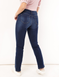 Straight Fit Cotton Blend Jeans