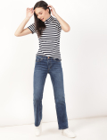 Bootcut Cotton Blend Jeans