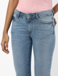 Drop Hem Denim w/Stretch