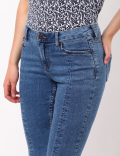 Front Slit Denim w/Stretch