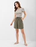 Linen Rich Drawstring Shorts