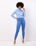 Cotton Mix Plain Skinny Fit Trouser
