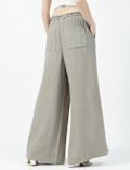 Linen Rich Plain Relaxed Fit Trousers