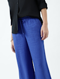 Linen Rich Striped Regular Fit Pants