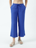 Linen Rich Striped Regular Fit Pants