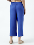 Linen Rich Striped Regular Fit Pants