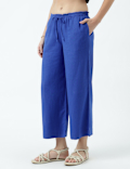 Linen Rich Striped Regular Fit Pants