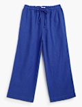 Linen Rich Striped Regular Fit Pants