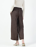 Linen Rich Plain Regular Fit Trousers