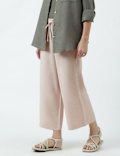 Linen Rich Striped Regular Fit Pants