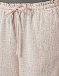 Linen Rich Striped Regular Fit Pants