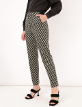 Cotton Mix Printed Slim Fit Trousers