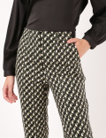 Cotton Mix Printed Slim Fit Trousers