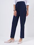 Cotton Rich Slim Fit Ankle Grazer Trousers