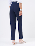 Cotton Rich Slim Fit Ankle Grazer Trousers
